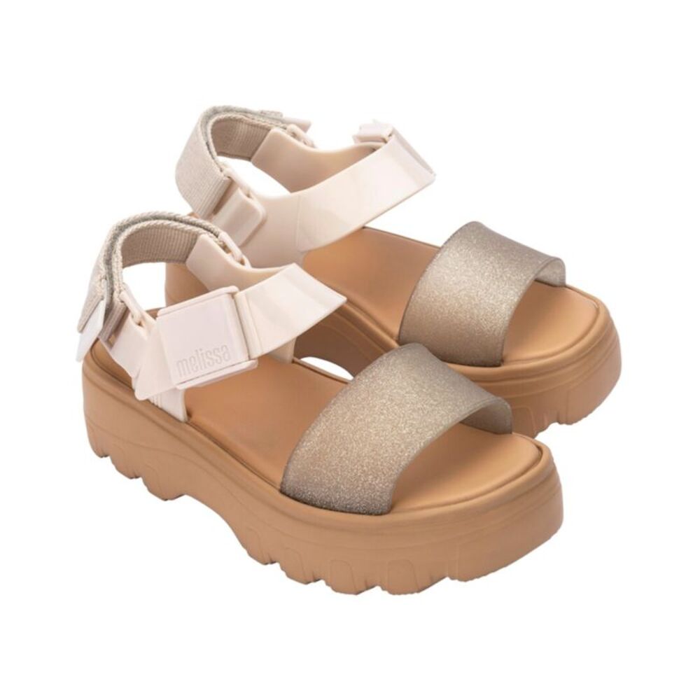 Melissa Shoes Kick Off Platform Shoe, Beige